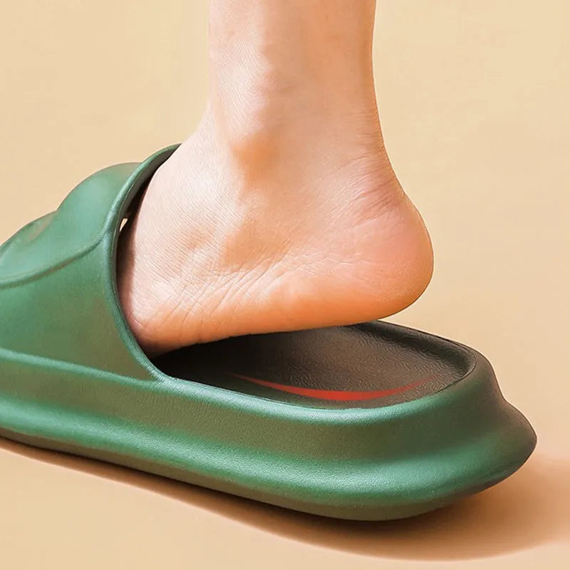 A pair of soft EVA flip-flop slippers with a thick, non-slip sole, shown in one of seven available colours.