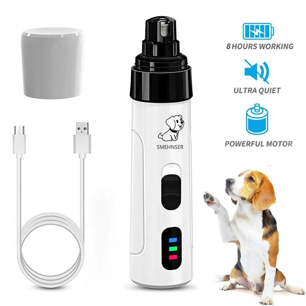 Pet automatic nail piercing device for dogs with LCD display and three speed settings