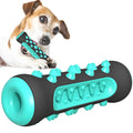 Natural rubber dog dental chew toy in blue colour for teeth cleaning, measuring 15 cm