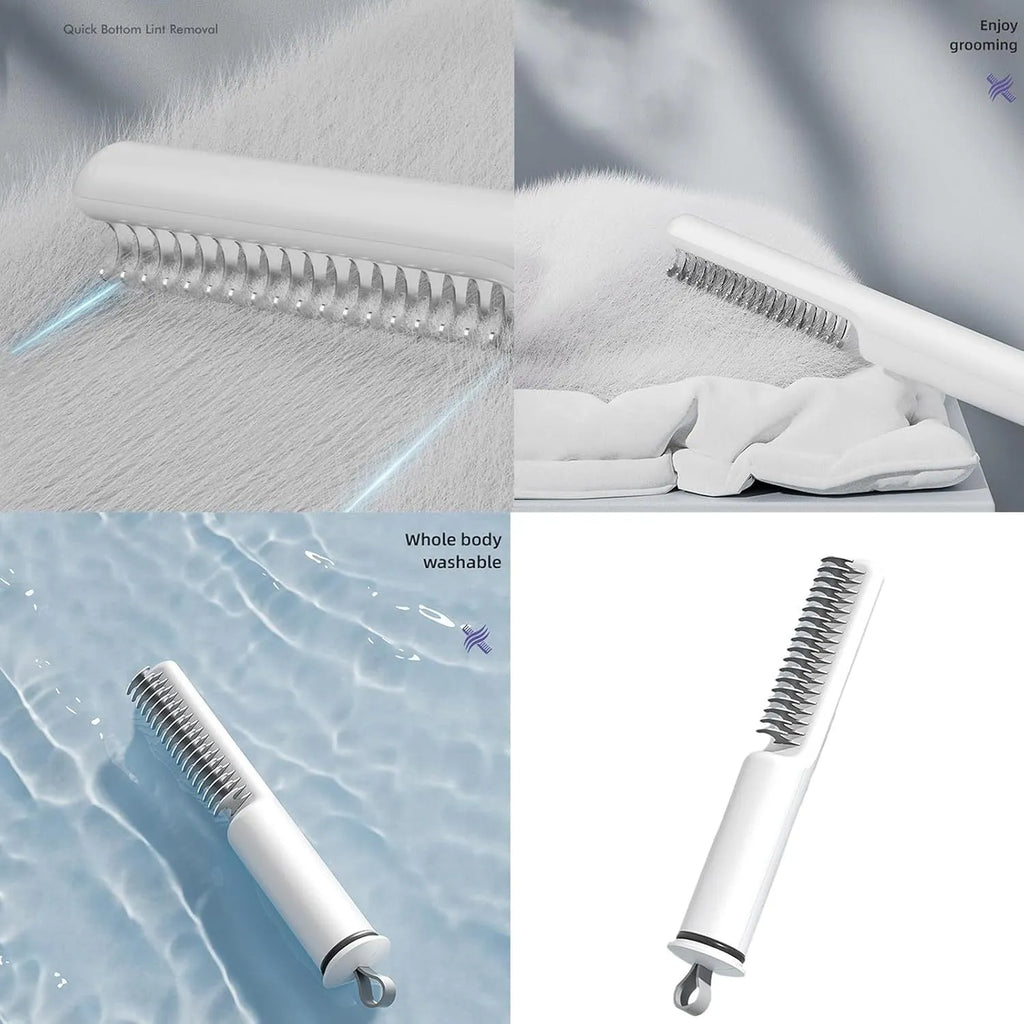 Stainless steel dematting comb for dogs with rake teeth and comfortable handle