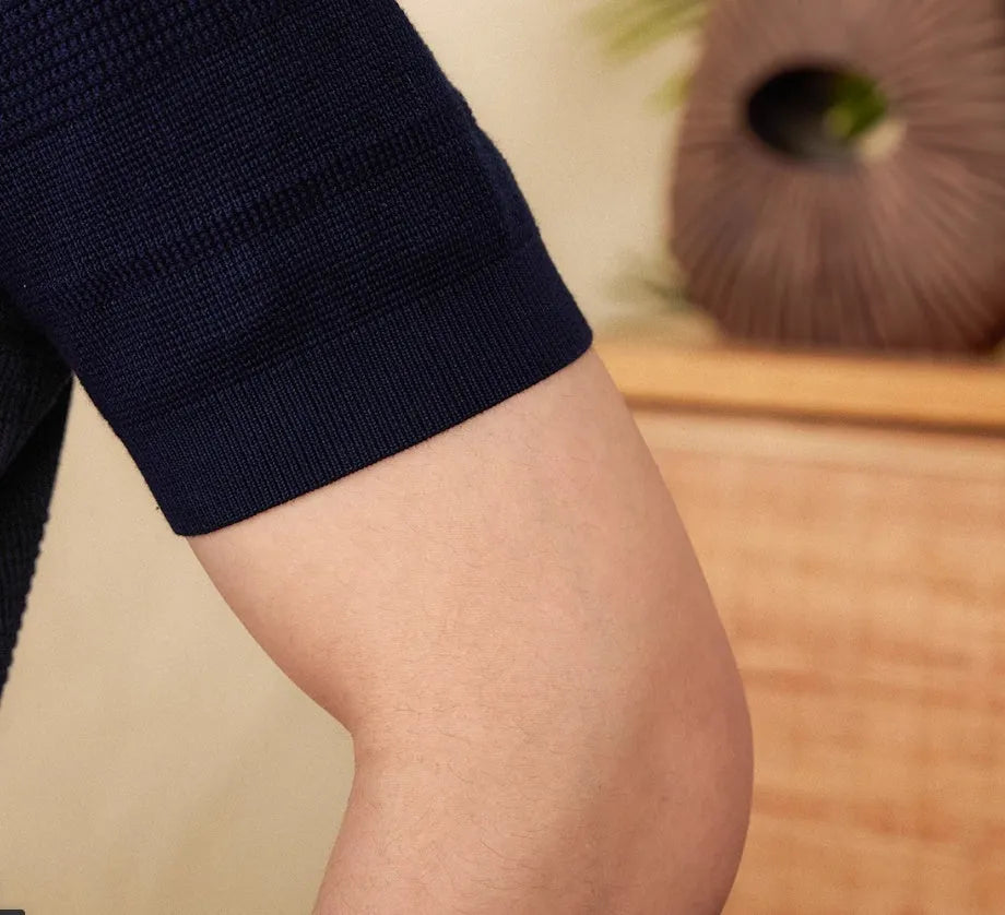 Men's beige retro-style pure cotton short-sleeve t-shirt on a hanger, showing round neck and standard sleeve design.