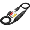 HDMI to AV converter adapter with 110cm cable for projector video transfer