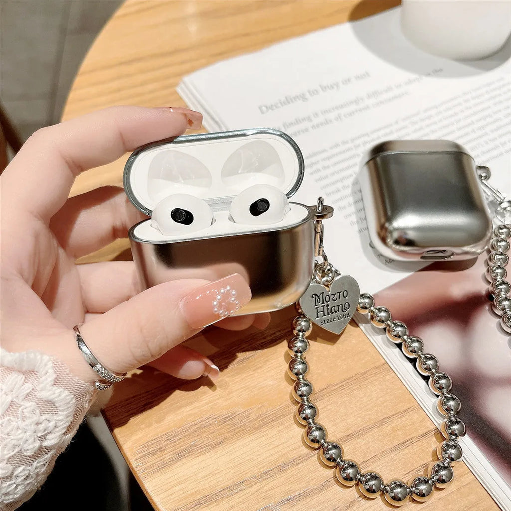 Matte plating TPU protective case for Apple AirPods models on a neutral background.