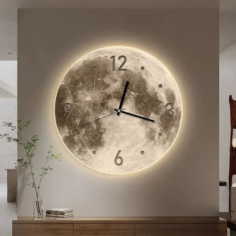Plastic wall clock with optional LED lighting in 30cm, 40cm or 50cm diameters