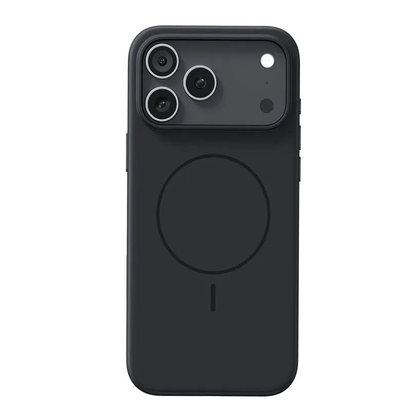 iPhone 17 magnetic protective case with frosted matte finish in black and peak rock colours