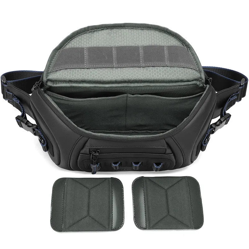 Waterproof Oxford cloth camera shoulder bag in black, grey, or green for DSLR and vidicon cameras