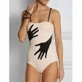 Women's one-piece bikini swimsuit with removable gauze skirt in multiple sizes