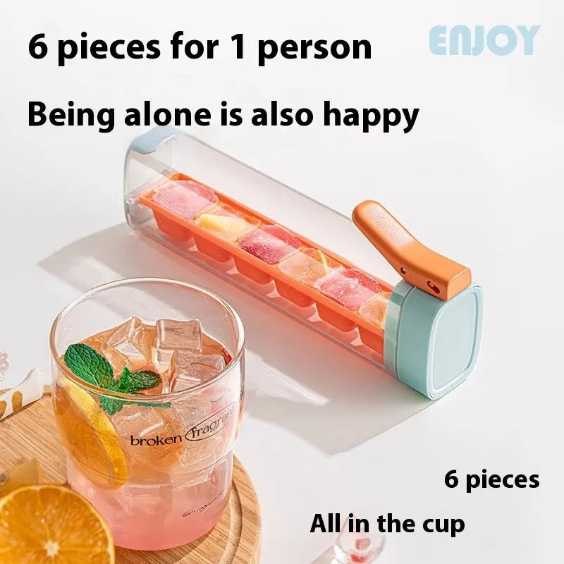 BPA-free ice cube tray with one-touch release in Maldives blue and pearl white colours