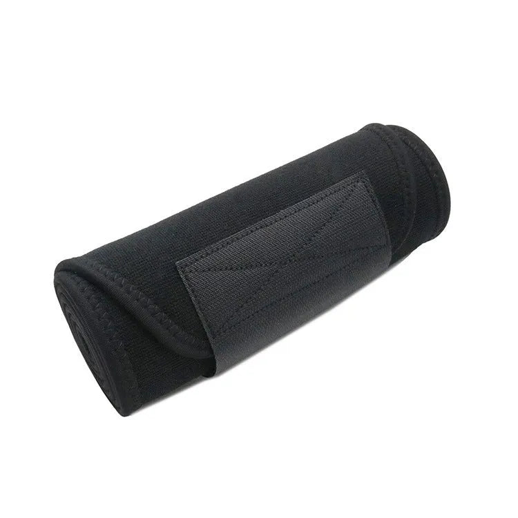 Neoprene hot lumbar support belt for fitness in black, blue, or pink colours.