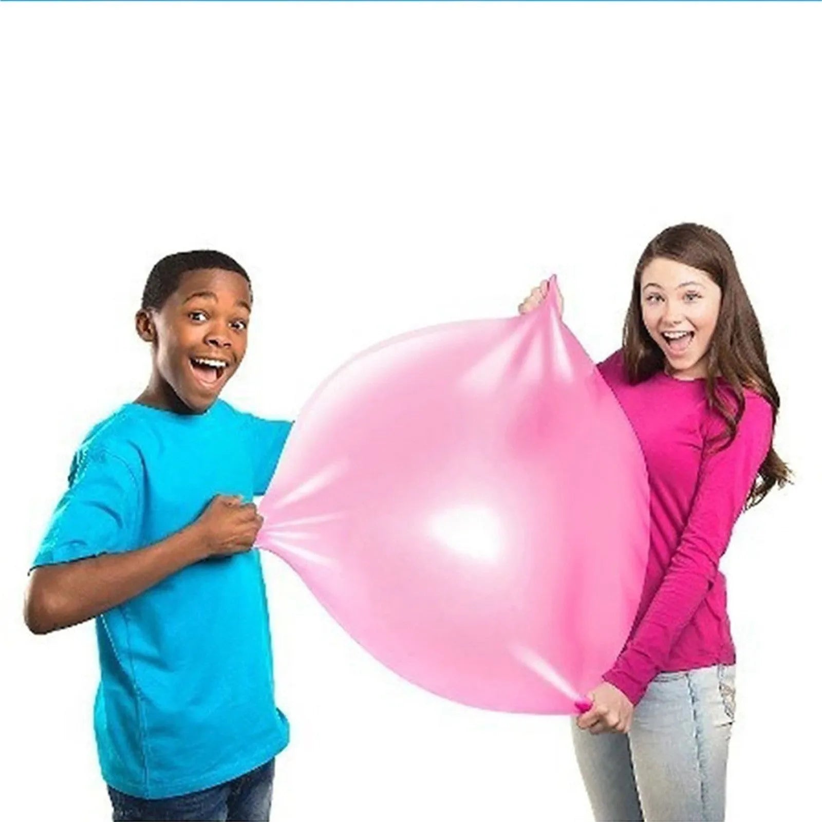 Large pink yellow green blue inflatable bouncy ball children's toy with TPR elastic material