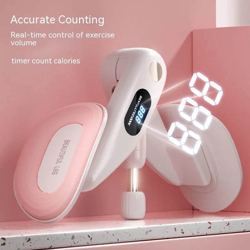 Pelvic floor muscle training device with digital counter in gray colour