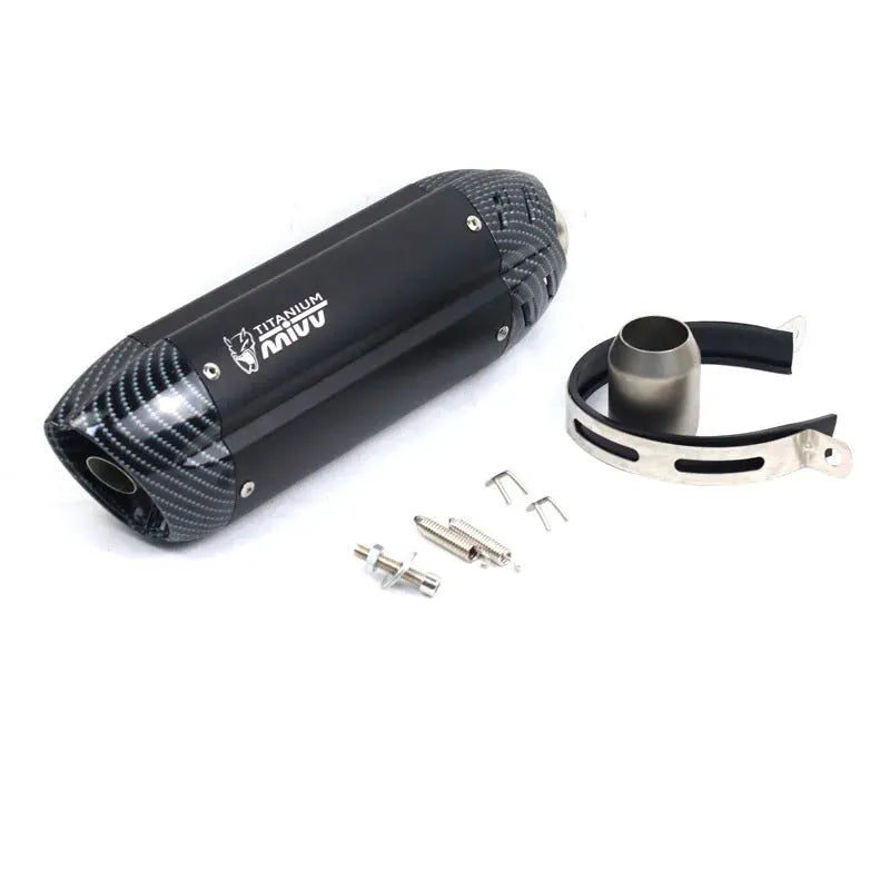 Stainless steel motorcycle exhaust pipe modification with modified hexagon design and 51mm interface