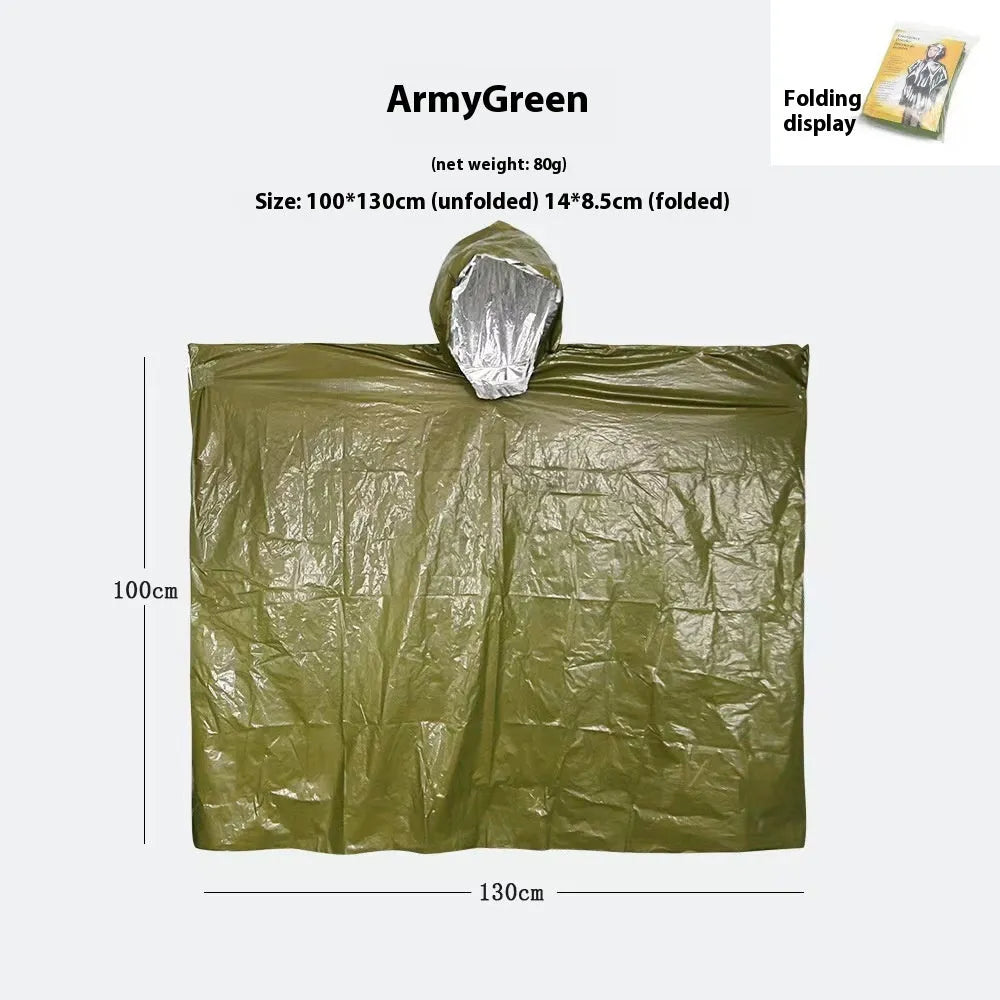 Marathon Wild Cross-country Raincoat laid flat showing Orange and Army Green colour options
