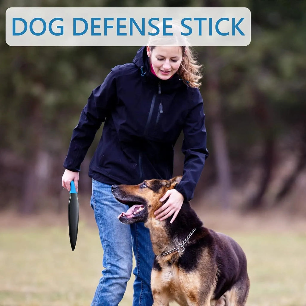 Blue-handled nylon dog break stick training tool, 35cm long, for small and medium dog bite prevention.