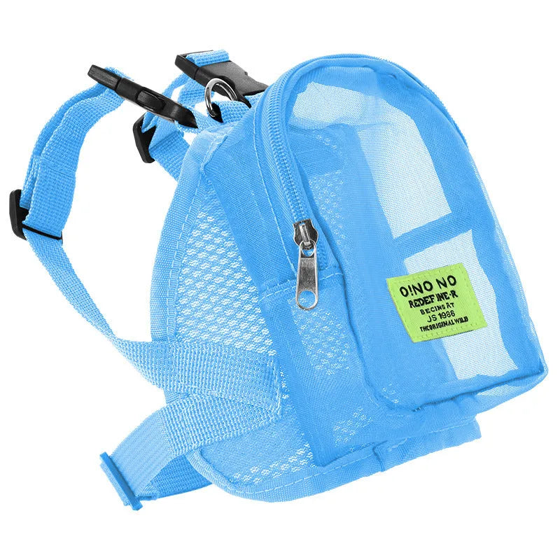 Solid colour dog backpack pet carrier bag for small to medium canine transport