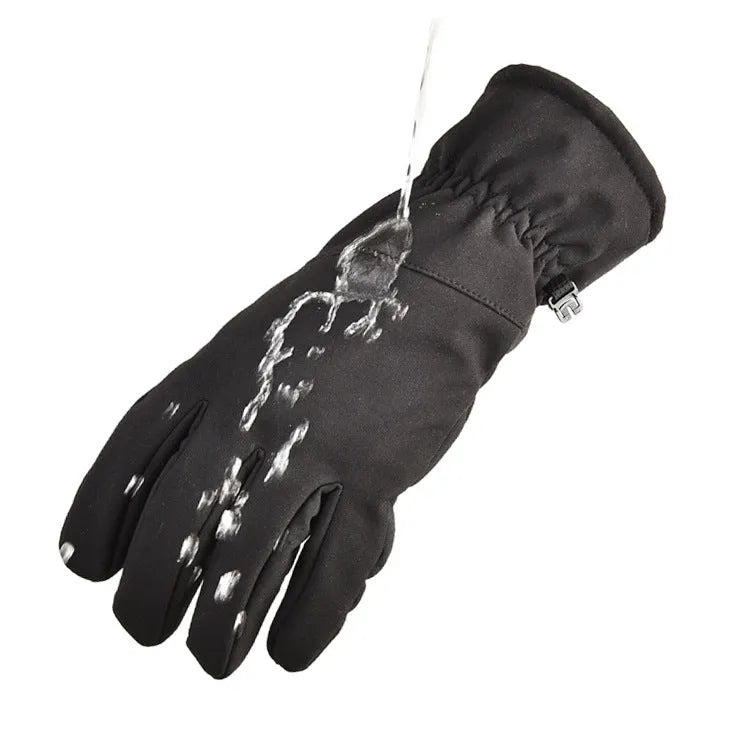 Tactical camouflage ski gloves with anti-slip grip and touch screen function in Army Green colour