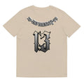 Unisex straight cut cotton t-shirt in grey with short sleeves and round neck