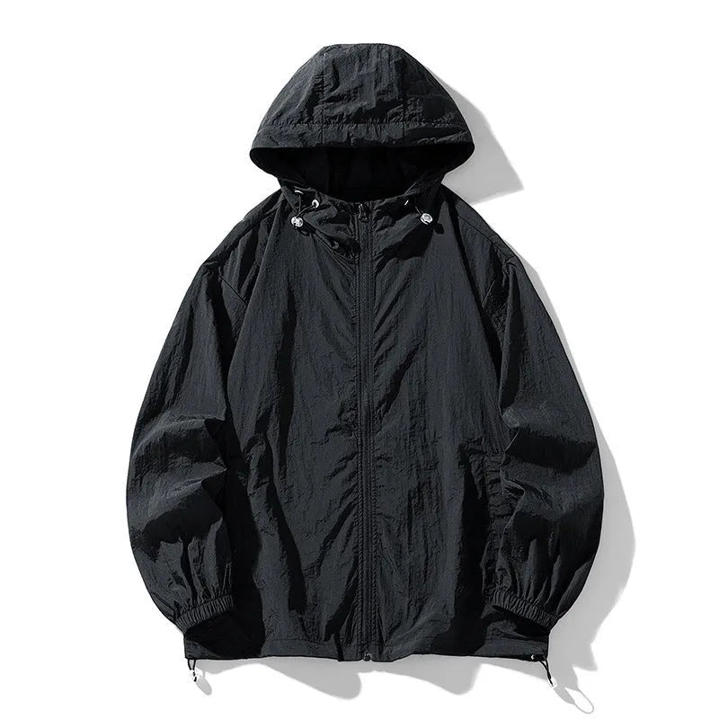 Loose fit nylon outdoor sports jacket available in multiple colours with sun-protective properties