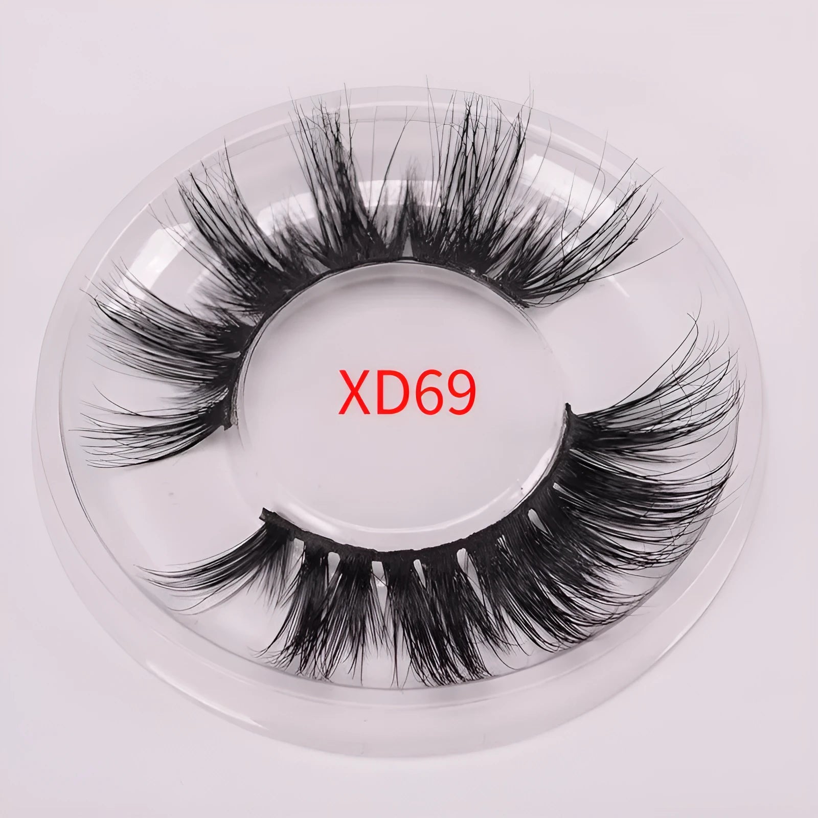 Affectionate brand black 5D mink false eyelashes with a hair storage cap and double-headed brush.