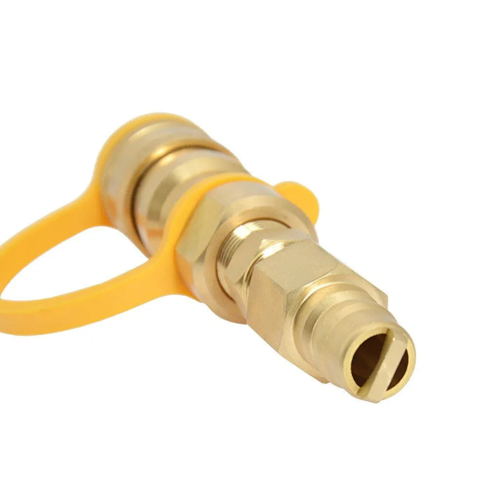 Brass gas propane conversion charging connector with 3/8 inch American standard thread
