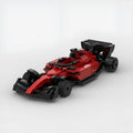 Red Formula F1 traffic jam racing building blocks mosaic kit for adults and teens age 14 plus