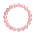 Strawberry quartz crystal ball bracelet with geometric beads measuring 10-10.8mm