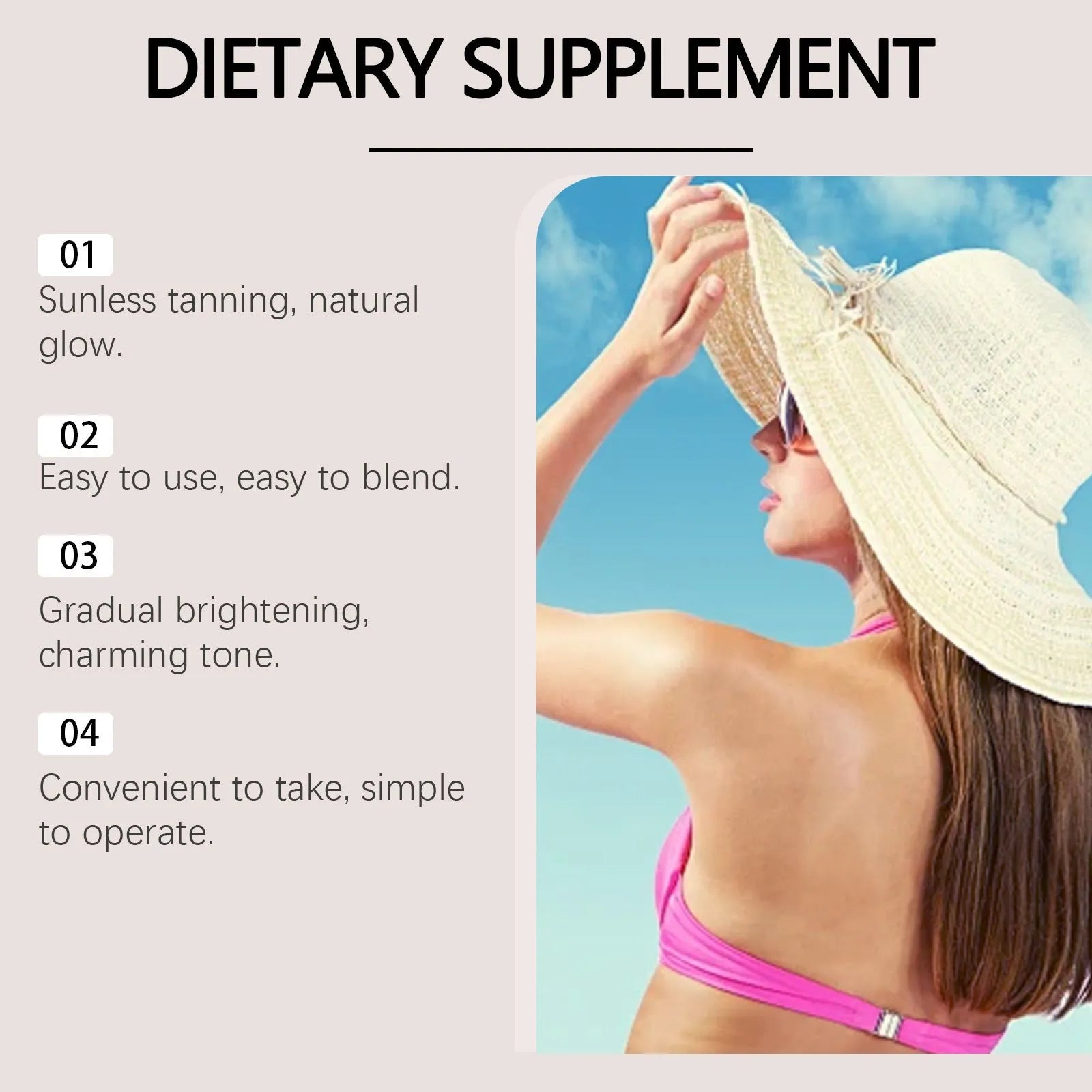 60ml bottle of sun protection tanning essence for body sunscreen.