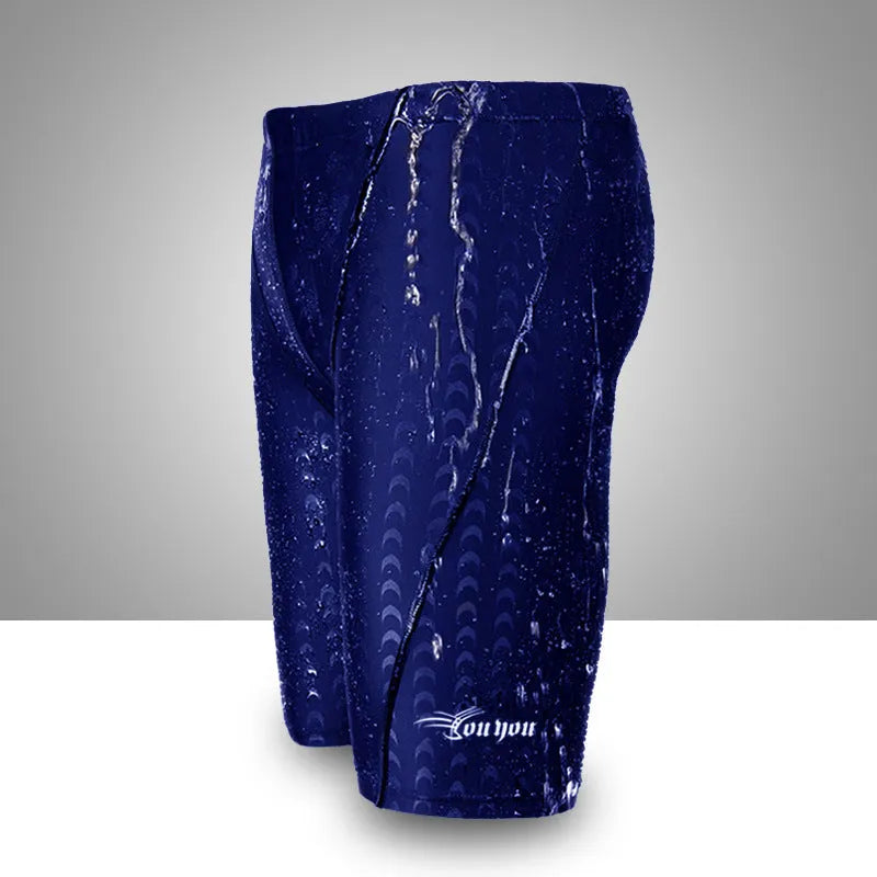 Shark Skin Five Points men's swimming trunks in blue with four-way stretch fabric and spandex lining