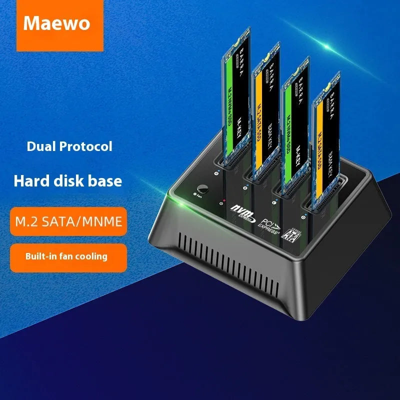 Aluminium M2 SSD mounting base with 90x78x34mm dimensions and European colour coding