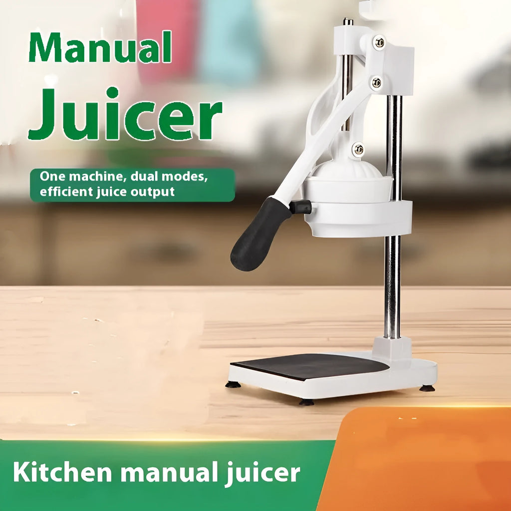 Commercial stainless steel manual orange juicer with quick disassembly mechanism
