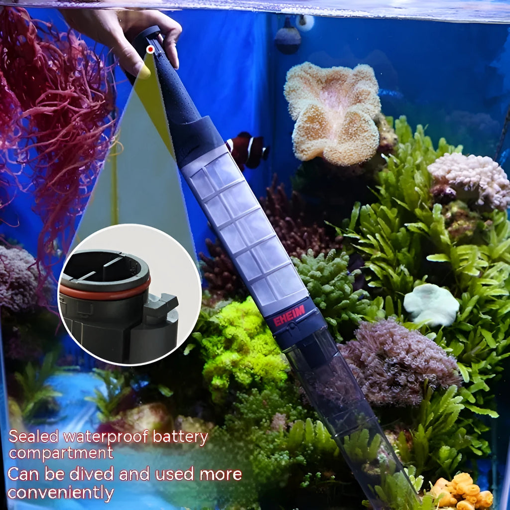 Ehan electric sand washer 3531 for fish tank cleaning, transparent black plastic, 65cm length
