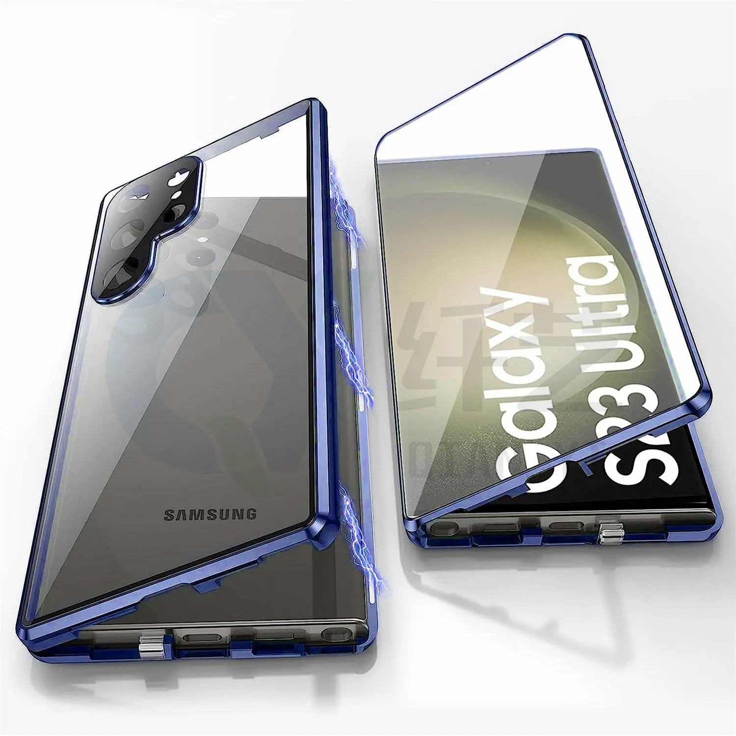 Magnetic mirror phone case with peep-proof screen for Samsung Galaxy S24 Ultra in multiple colours