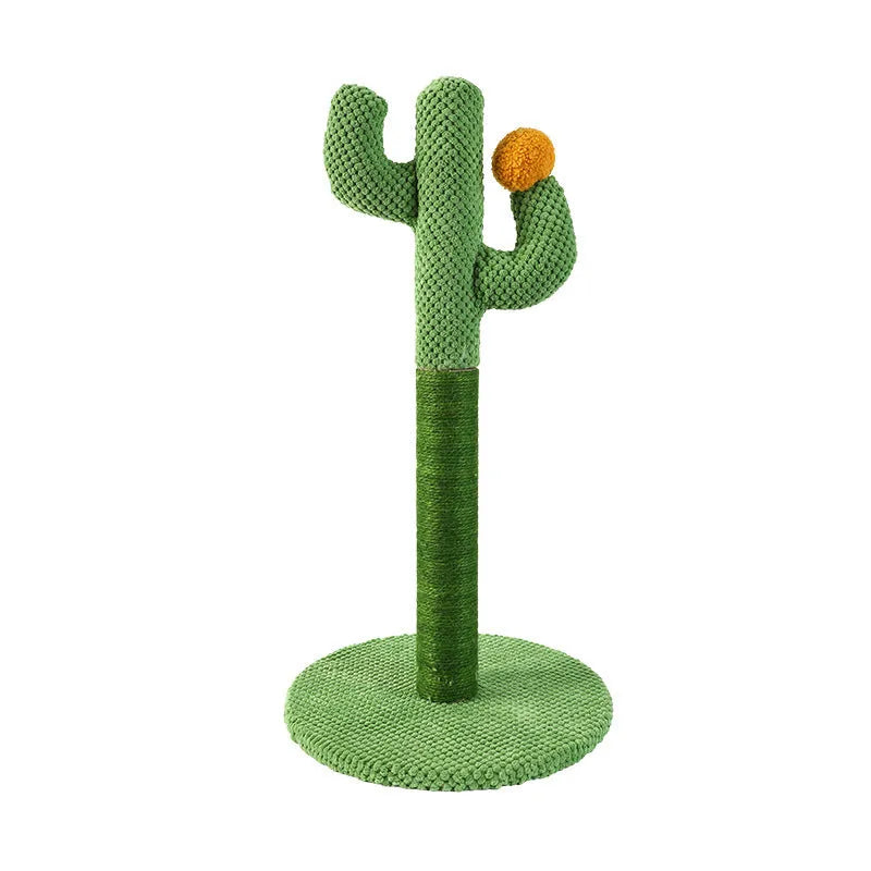 Cactus-shaped cat scratching post climber and a separate coconut tree panel for cats.
