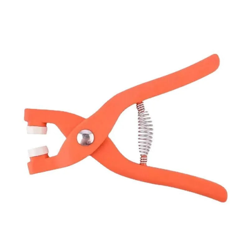 Stainless steel five claw no-sew buttons and pliers tool for children's clothing.