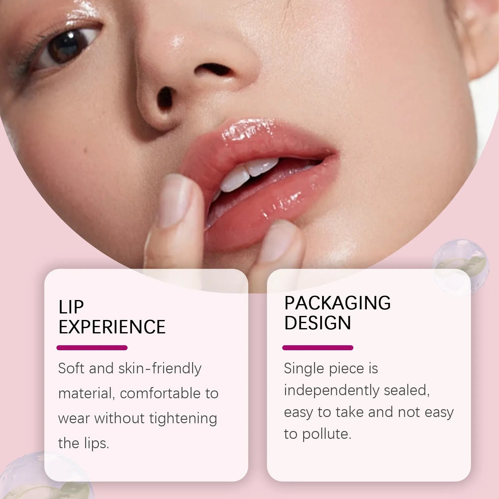 Silicone lip nursing adhesive bandage pack with moisturising care paste patches.