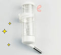Green plastic ball kettle pet water feeder with a glass tube, showing the water filling capacity.