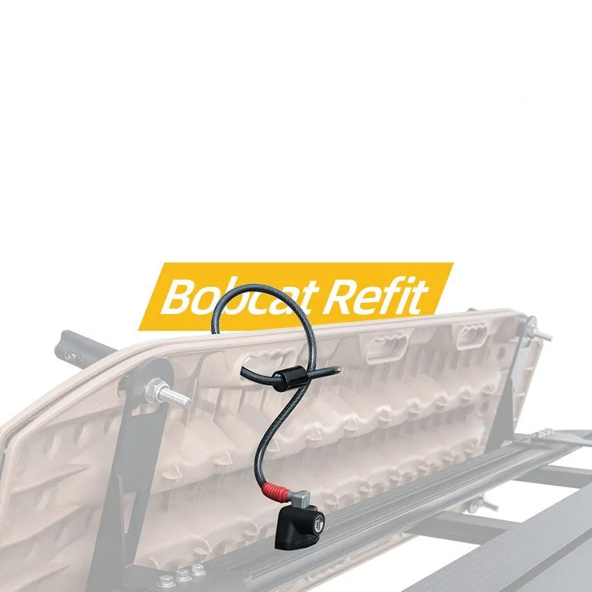 Roof platform steel cable lock with plastic sheathing for outdoor equipment security