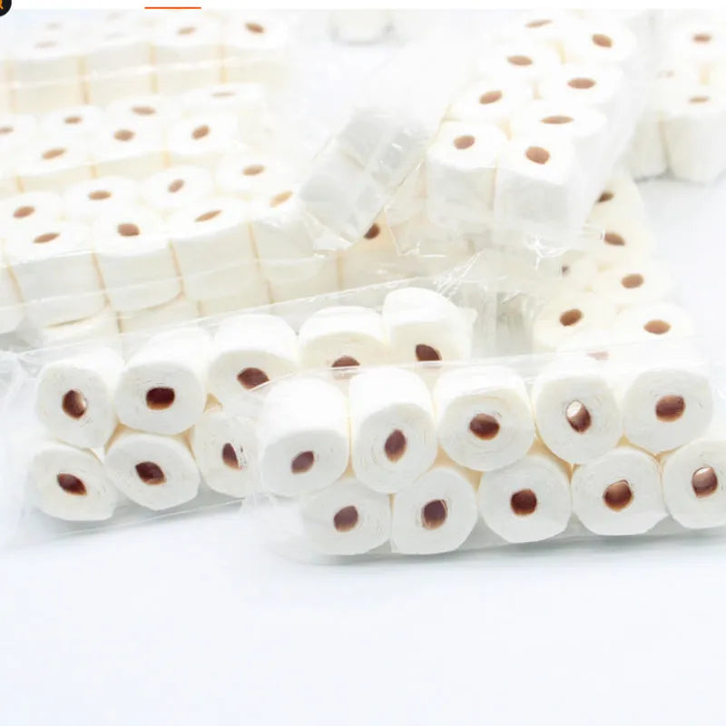 Paper simulated tissue roll model for children's pretend play measuring 30x15x80mm