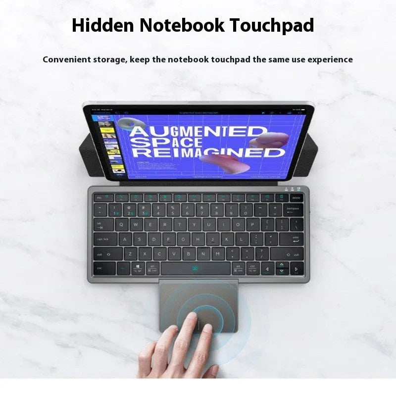 Three-in-one wireless Bluetooth keyboard with leather sheath stand for iPad and mobile phones