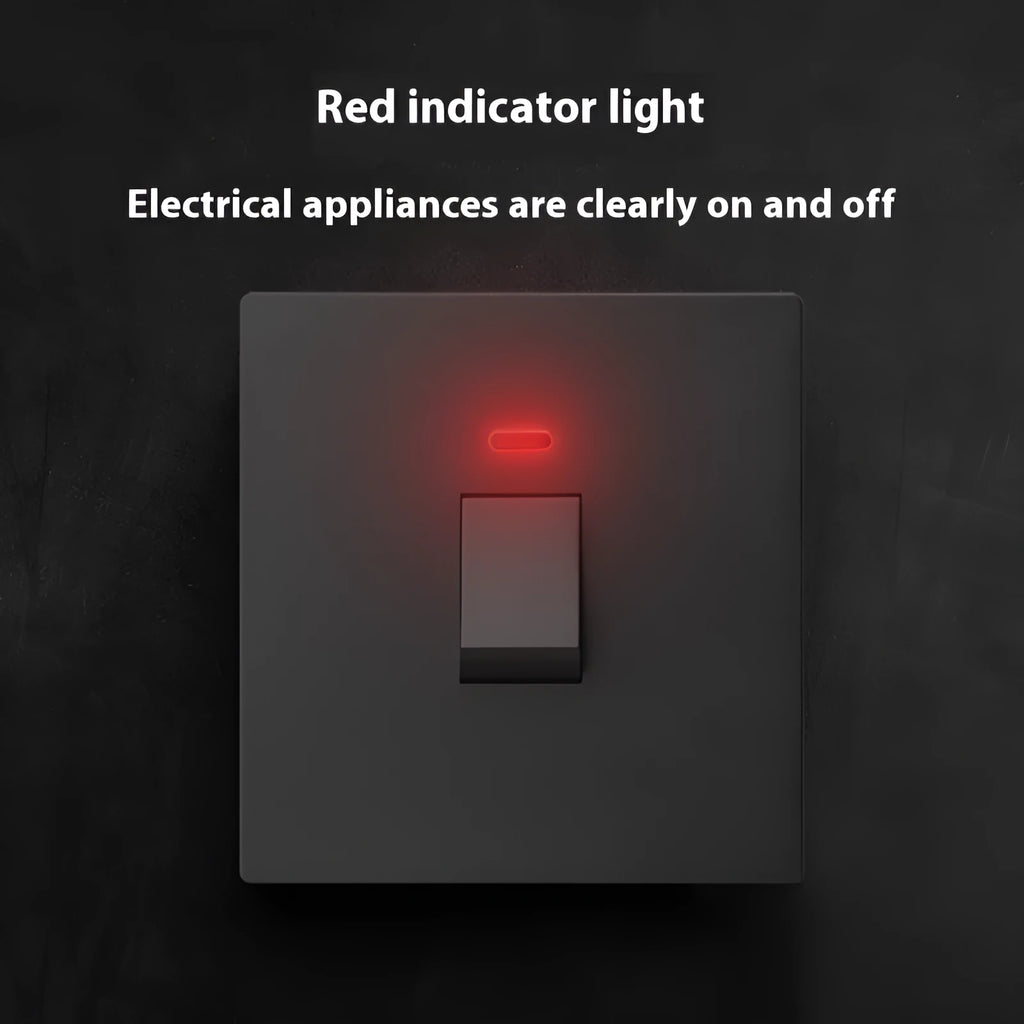 Water heater and air conditioner double-break switch with LED indicator panel in gold finish
