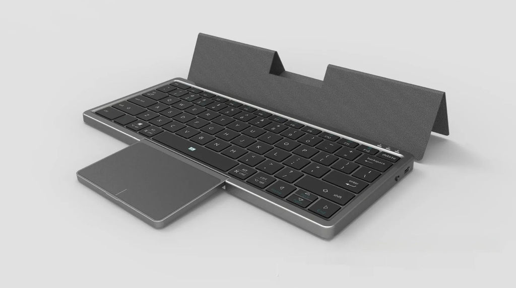 Three-in-one wireless Bluetooth keyboard with leather sheath stand for iPad and mobile phones