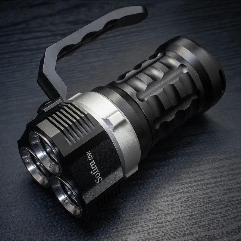 Aluminium diving tube flashlight with 350+ lumen brightness for outdoor activities