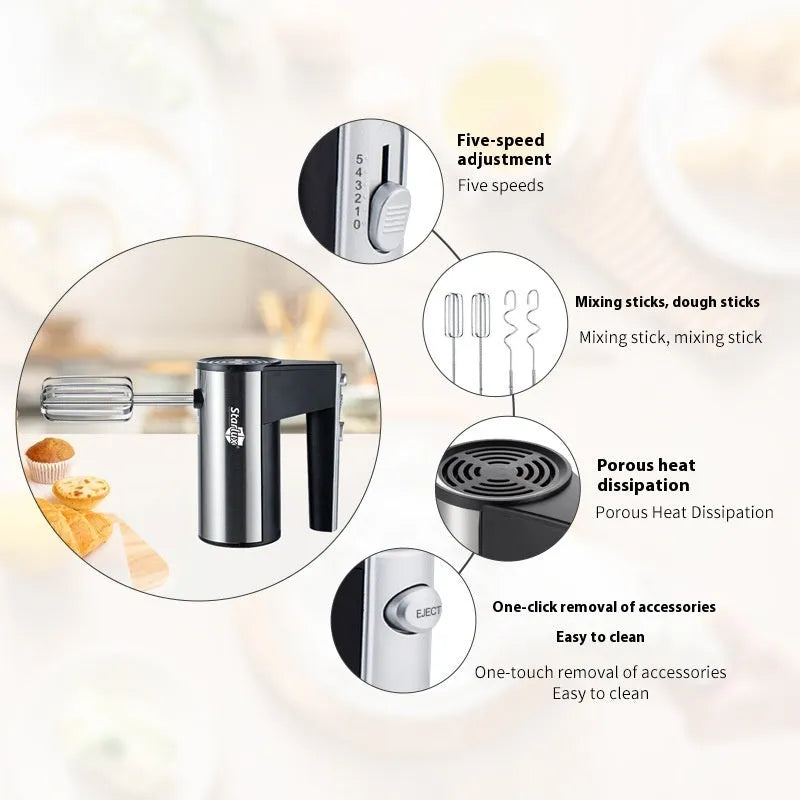 SL-25209 model 500W handheld electric mixer with dual voltage for US and EU standards