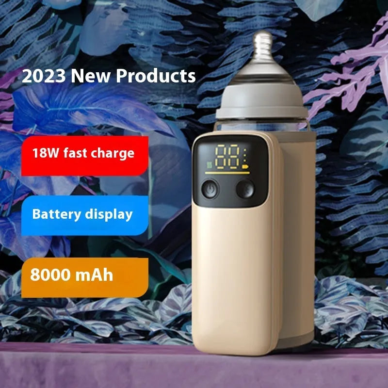 4th generation baby bottle insulation sleeve warmer with 8000mAh battery and fast charger