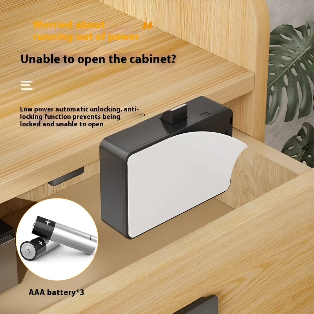 F079 punch free electronic drawer lock with key for wardrobe and sauna use.