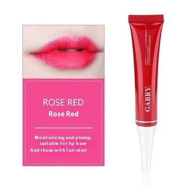 Vermilion lip gloss cosmetic product showing five colour shades in waterproof long-lasting formula