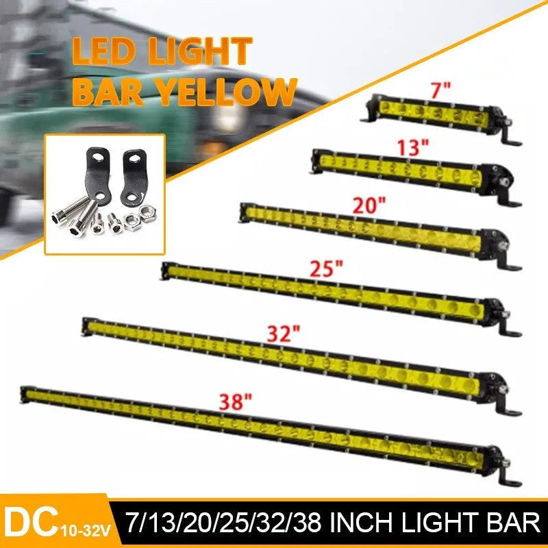 25 inch single row LED light bar for vehicle mounting with aluminium housing
