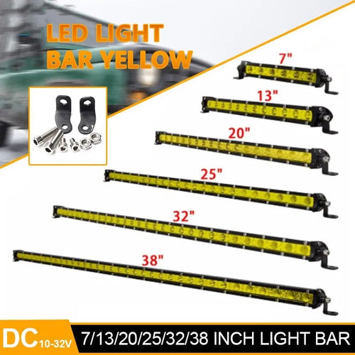 25 inch single row LED light bar for vehicle mounting with aluminium housing
