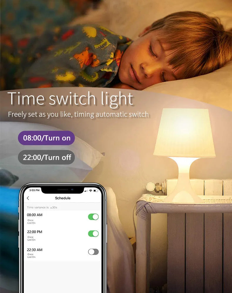 White GU10 smart LED spotlight with RGBCCT colour and wifi voice control