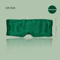 Mulberry silk sleep eye mask shown in multiple colours including black, champagne gold, navy blue, and pink.